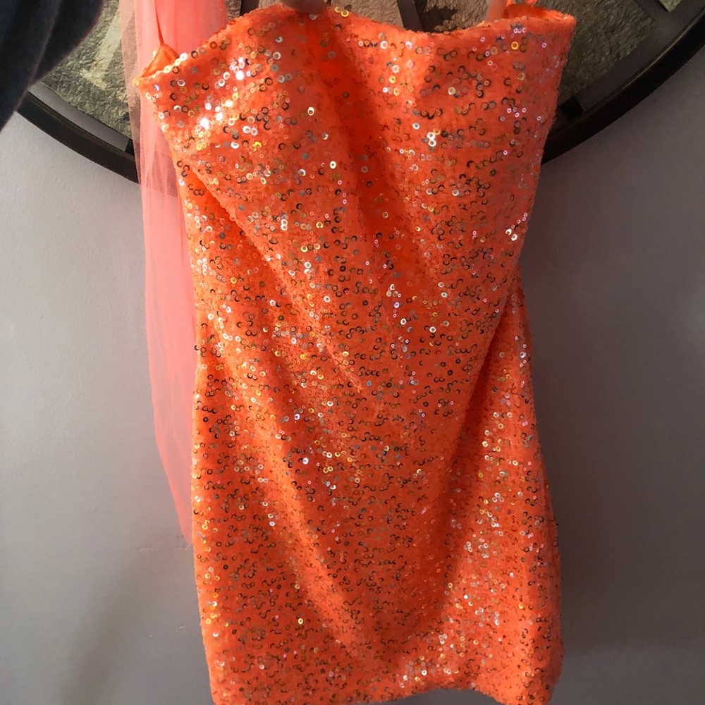 Coral homecoming dress